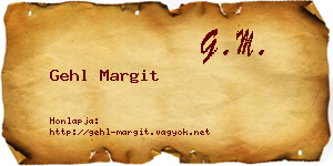 Gehl Margit névjegykártya